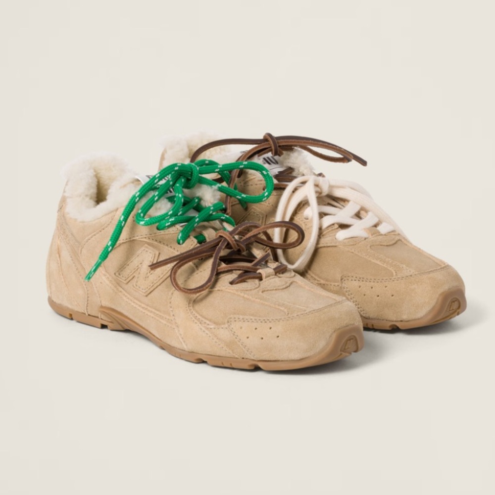 New Balance X Miu Miu 530 Sl Bleached Suede Leath… - image 3